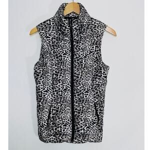 Betsey Johnson Animal Print‎ Puffer Vest - Women's Size S - Fashion Fun!